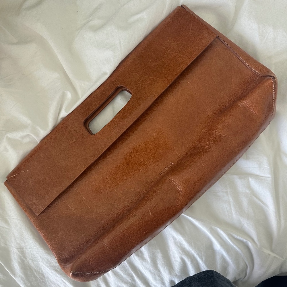 Natural Leather Furla Clutch
